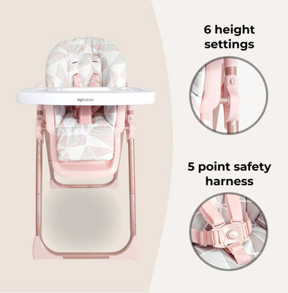 MBHC8 Premium Highchair - Rose Gold