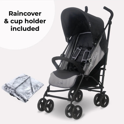 MB02 Plus Lightweight Stroller - Black and Grey