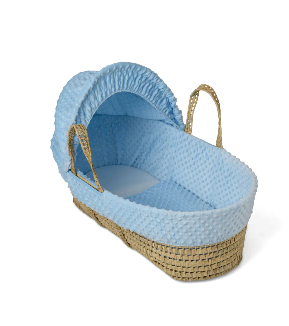 Dimple Palm Moses Basket - Blue