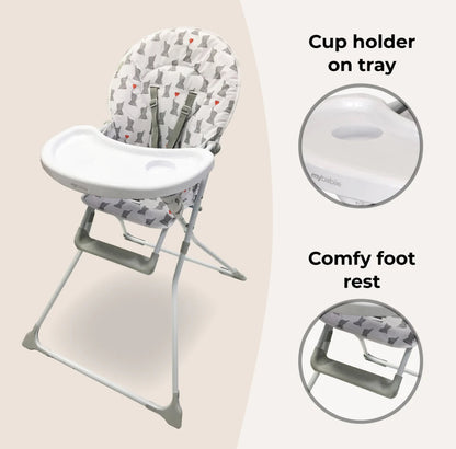 MBHC1 Compact Highchair - Elephants