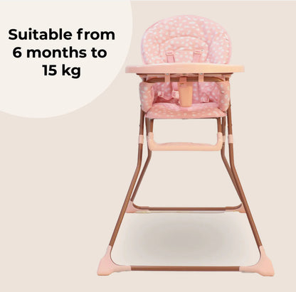 MBHC1 Compact Highchair - Pink Dalmatian