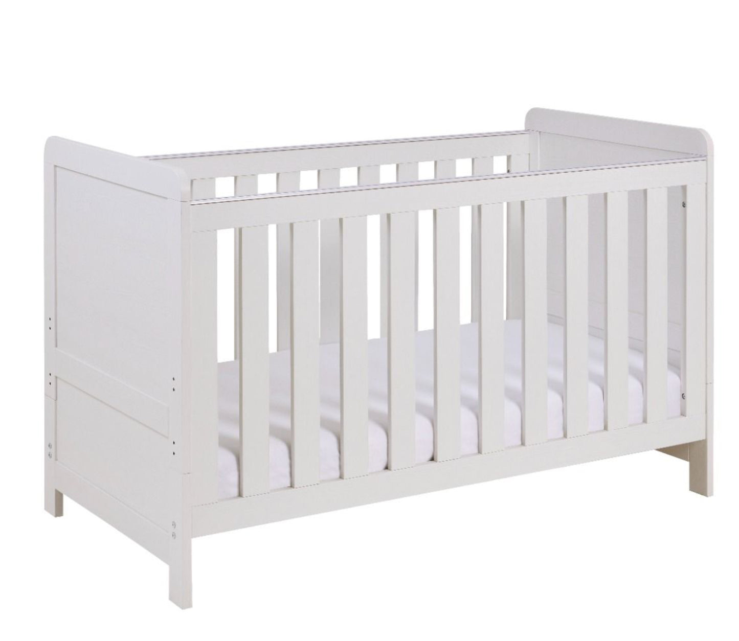 Babymore Caro Mini Cot Bed - White Wash