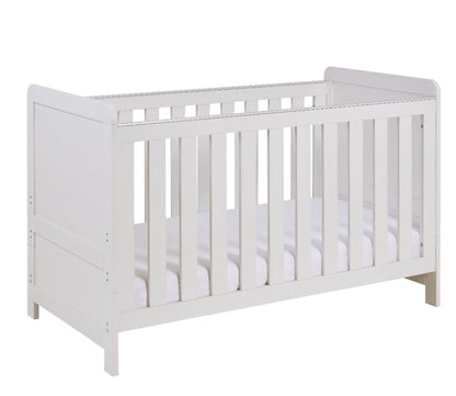 Babymore Caro Mini Cot Bed - White Wash