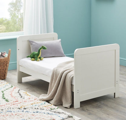 Babymore Caro Mini Cot Bed - White Wash