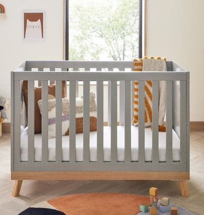 Babymore Mona Mini Cot Bed - Grey