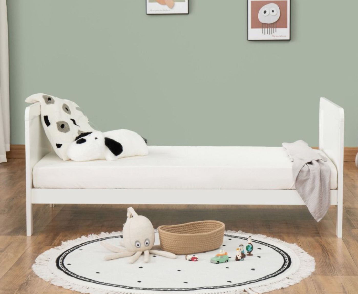 Babymore Caro Urban Cot Bed - White