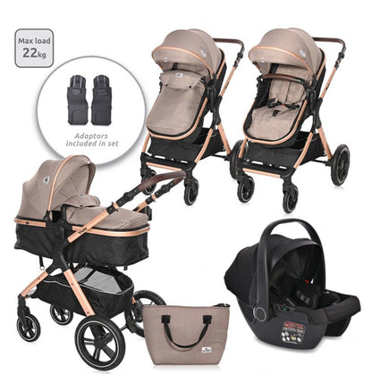 Lorelli Viola 3in1 Travel System Bundle - Beige