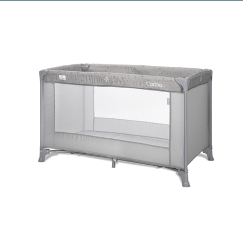 Lorelli Carina 1 Layer Baby Cot - Grey Stars