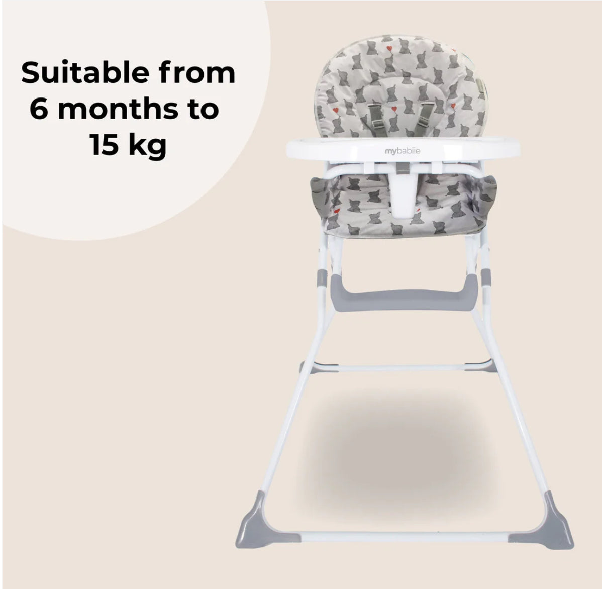 MBHC1 Compact Highchair - Elephants